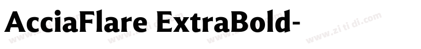 AcciaFlare ExtraBold字体转换